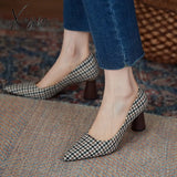 Xajzpa - Retro French Ladies Single Shoes Shallow Mouth Color Matching Women’s New Classic