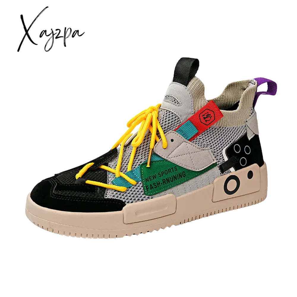 Xajzpa - Shoes Men Sneakers Male Casual Mens Tenis Luxury Shoes Trainer Race Breathable Fashion