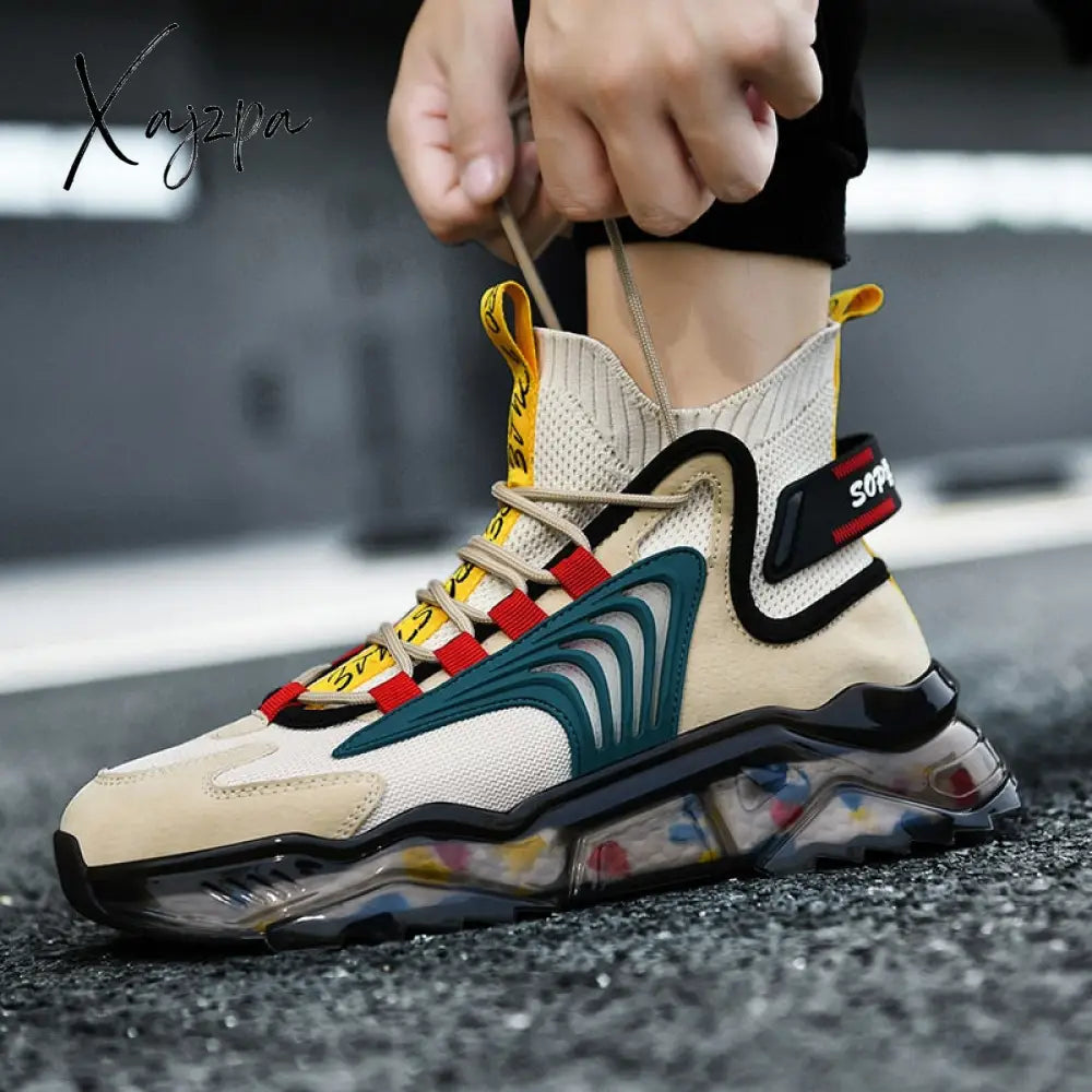 Xajzpa - Shoes Men Sneakers Male Casual Mens Tenis Luxury Shoes Trainer Race Breathable Fashion
