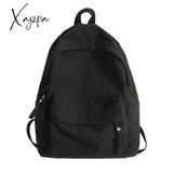 Xajzpa - Simple Solid Color Backpack Women Waterproof Nylon School Bags For Teenager Girls Bookbag