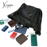 Xajzpa - Solid Oxford Men’s Crossbody Bag 12Inch Ipad Zip Waterproof Portable Leisure Shoulder
