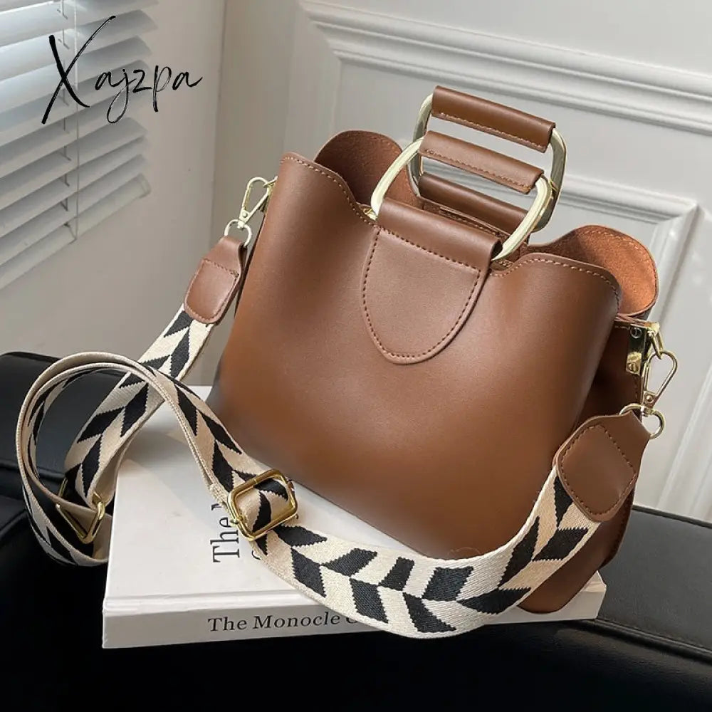Xajzpa - Spring Luxury Women’s Pu Leather Small Crossbody Bags With Short Handle Shoulder Purses