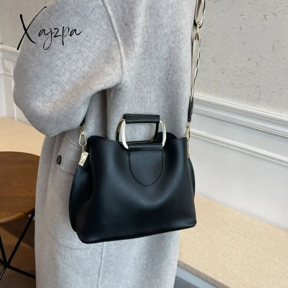 Xajzpa - Spring Luxury Women’s Pu Leather Small Crossbody Bags With Short Handle Shoulder Purses