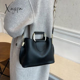 Xajzpa - Spring Luxury Women’s Pu Leather Small Crossbody Bags With Short Handle Shoulder Purses
