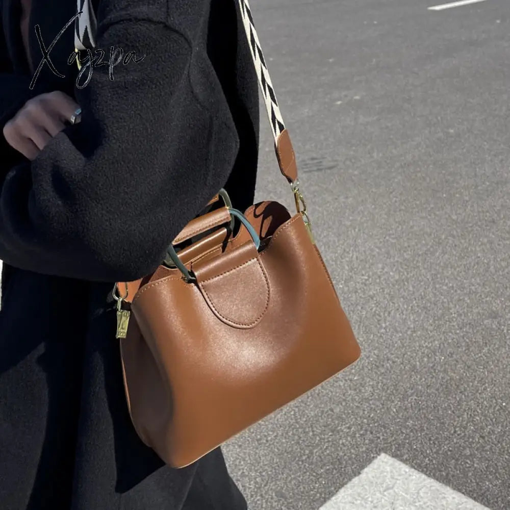 Xajzpa - Spring Luxury Women’s Pu Leather Small Crossbody Bags With Short Handle Shoulder Purses