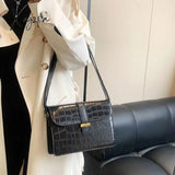 Xajzpa - Stylish Crocodile Pattern Crossbody Shoulder Bag - Durable PU Leather Purse for Women's Casual Wear