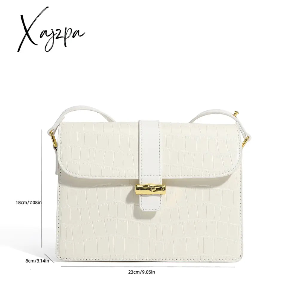Xajzpa - Stylish Crocodile Pattern Crossbody Shoulder Bag Durable Pu Leather Purse For Women’s