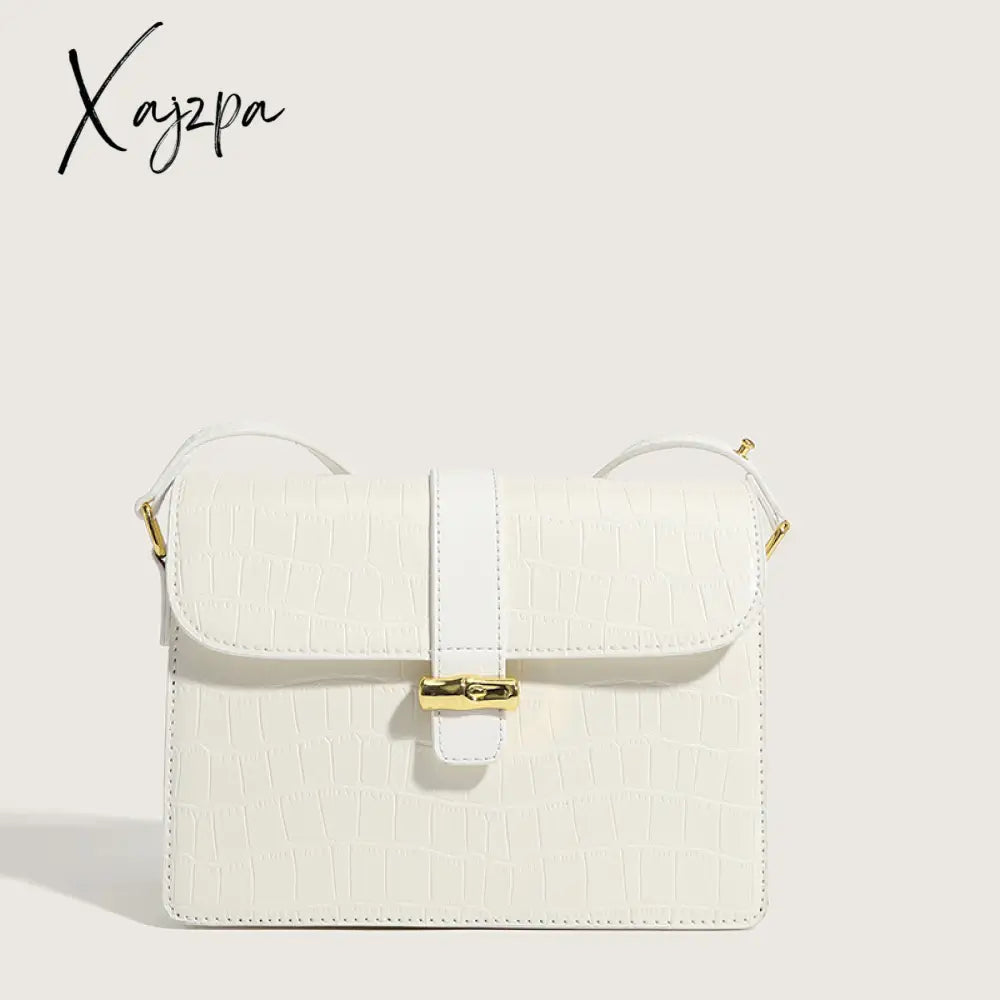 Xajzpa - Stylish Crocodile Pattern Crossbody Shoulder Bag Durable Pu Leather Purse For Women’s