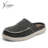 Xajzpa - Summer Men Slippers Classic Outdoor Slip-On Canvas Shoes Light Breathable Flat Loafers