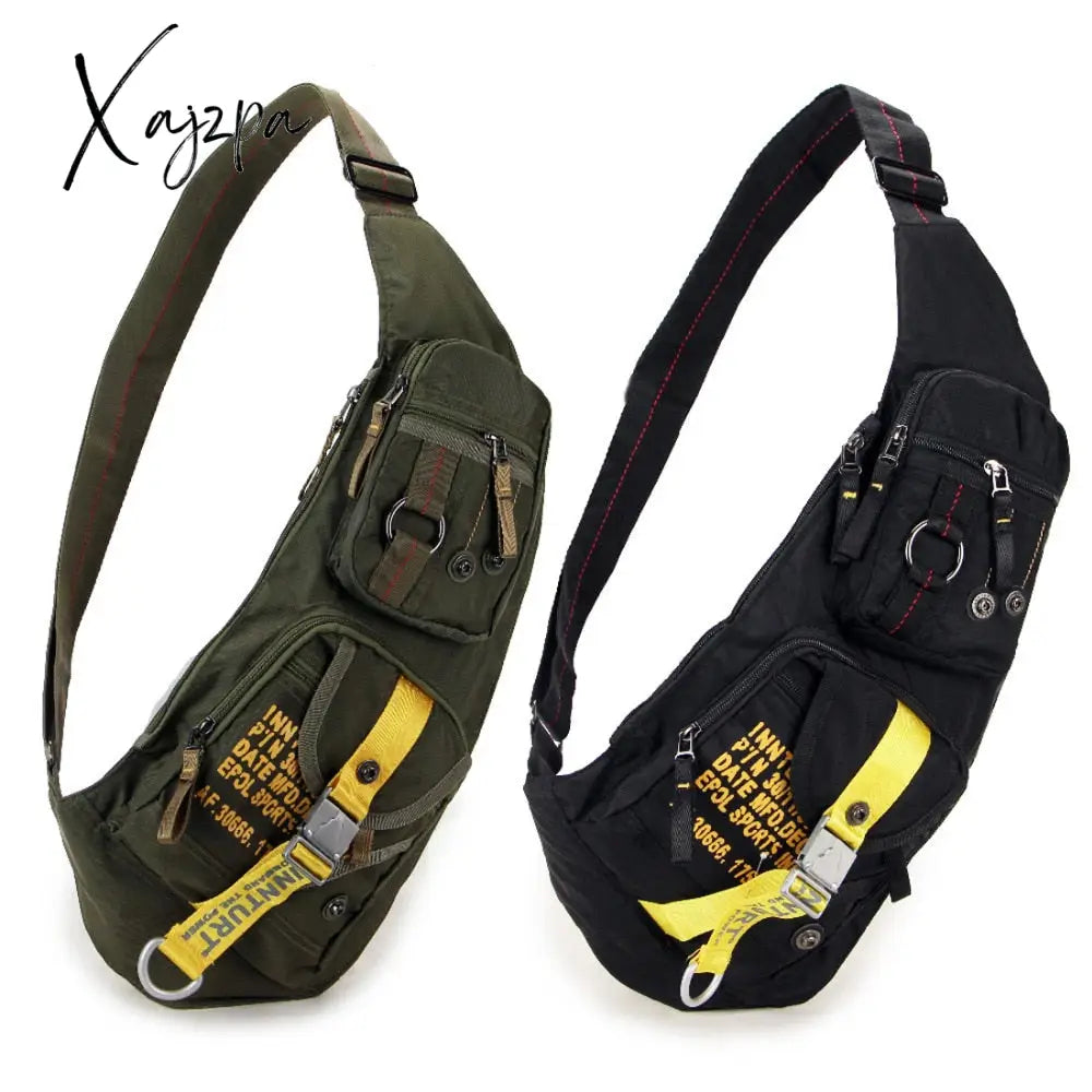 Xajzpa - Top Quality Nylon Men Sling Rucksack Chest Bag Satchel Travel Military Waterproof Cross