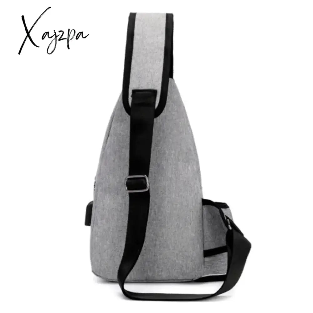 Jsvery 2022 Unisex External USB Charge Chest Bags Male Men Chest Waist Pack Antitheft Travel Crossbody Bags For Men Sling Shoulder Bag jsvery