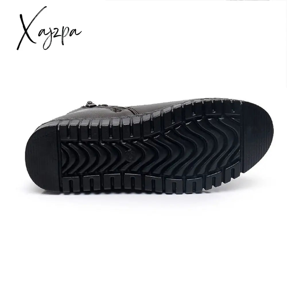 Xajzpa - Woman Ankle Boots Warm Plush Wedge Boots For Women Casual Shoes Non-Slip Waterproof