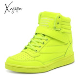 Xajzpa - Woman Breathable High Top Black White Boots Shoes Women Casual Sport Platform Hidden