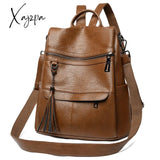 Xajzpa - Women Backpack Pu Leather Fashion Casual Tassel Bags High Quality Female Shoulder Bag