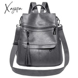 Xajzpa - Women Backpack Pu Leather Fashion Casual Tassel Bags High Quality Female Shoulder Bag