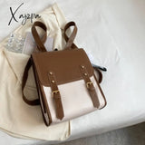 Xajzpa - Women Backpack Travel Large Backpacks Pu Leather Handbag School Bag For Teenage Girls