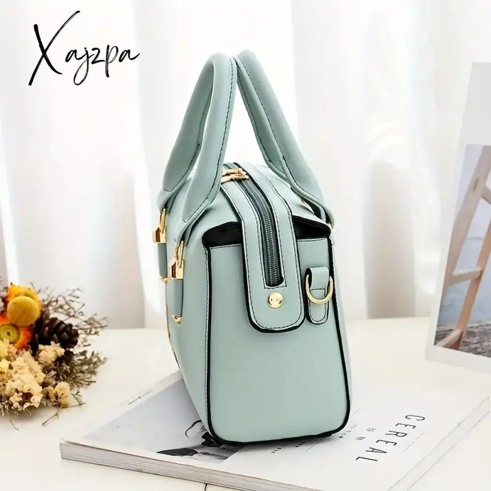 Xajzpa - Women Floral Embroidery Satchel Purse Elegant Crossbody And Top Handle Bags