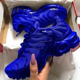 Xajzpa - Women’s Air Cushion Running Sneakers Street Fashion Shoes Comfortable Lace-Up Blue / 5