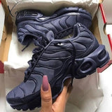 Xajzpa - Women’s Air Cushion Running Sneakers Street Fashion Shoes Comfortable Lace-Up Gray / 5