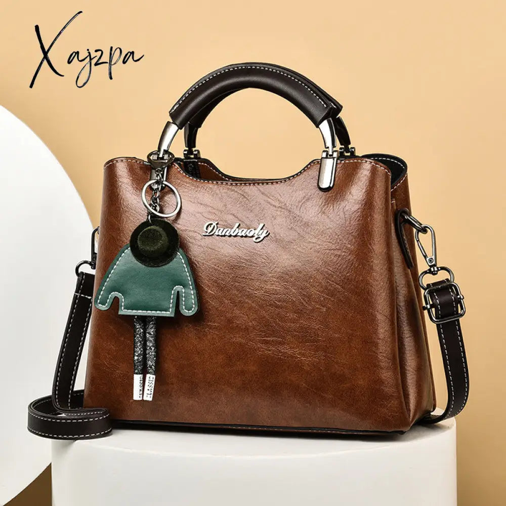Xajzpa - Women’s Elegant Satchel Tote Bag Doll Pattern Shoulder Stylish Handbag Crossbody With