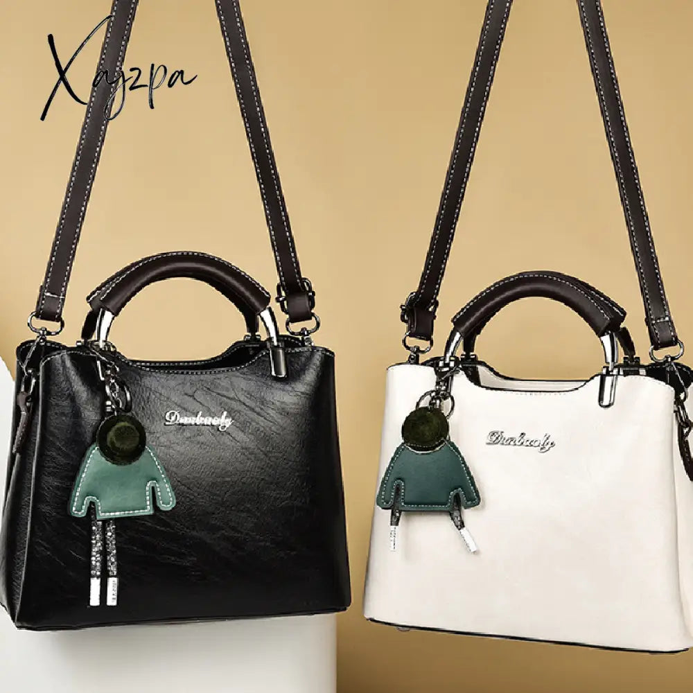 Xajzpa - Women’s Elegant Satchel Tote Bag Doll Pattern Shoulder Stylish Handbag Crossbody With