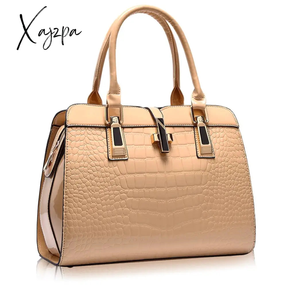 Xajzpa - Women’s Handbag Luxury White Hand Leather Messenger Bag Women Bolso Khaki