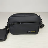1pc Mens Commuter Shoulder Bag - Waterproof Nylon Backpack with Adjustable Strap, Portable and Stylish for Daily Commute - Hand Washable and Easy to Clean, Black Color