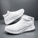 Men's Comfy Slip-On Sock Shoes - Breathable, Soft Sole, Non-Slip, Trendy Woven Knit Design for Outdoor Activities