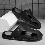 ComfySoft Slippers for Men - Sandals with Breathable Microfiber Upper, Non Slip Rubber Sole, and Durable Design for Summer Casual Wear - Classic Close Toe Style for Ultimate Comfort