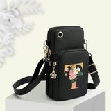 1pc Simple Letter T Printed Girls Polyester Oxford Bag Fashion Girls Shoulder Bag All-Match Messenger Bag Leisure Outdoor Shoulder Bag Arm Bag Sports Bag Mobile Phone Shoulder Bag Pocket Money Bag Large Mobile Phone Multi-Pur