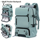 1Pc Large Capacity Waterproof Laptop Backpack Men’s And Women’s Travel With Shoe Compartment