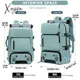 1Pc Large Capacity Waterproof Laptop Backpack Men’s And Women’s Travel With Shoe Compartment