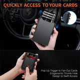 1Pc Minimalist Men’s Wallet Rfid Blocking Credit Card Holder With Money Clip Slim Bifold Ideal