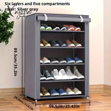 1Pc Multi-Layer Shoe Storage Organizer With Cover Dustproof Household Shelf Large Capacity Shoes