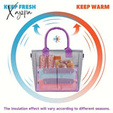 1Pc Premium Insulated Lunch Bag For Men & Women - Durable Thermal Tote With Adjustable Crossbody