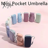 1Pc Vibrant Compact Pocket Umbrella – Weather Versatile Six-Fold Design For Easy Carry Durable