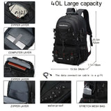 1Pc Waterproof Explorer Backpack - Durable Mountaineering Hiking Companion With 17 Inch Laptop