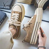 2024 Hot Sale Classic Black Canvas Shoes Men Spring Summer Platform Sneakers Comfort Low-Top Mens