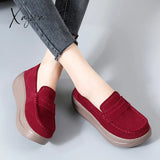 2024 New Spring Autumn Shoes Woman Platform Genuine Leather Women Flats Thick Sole Women’s