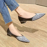 2024 New Women 3Cm High Heels Elegant Prom Pumps Lady Bling Crystal Pearl Female Luxury Pointed Toe