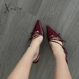 2024 Summer Sexy High Heels Women Sandals Shoes New Pointed Toe Dress Party Fashion Outdoor Walking