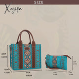 2Pcs/Set Vintage Top Handle Satchel Bohemian Shoulder Bag Women’s Retro Handbag & Purse