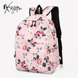 3-Piece Set Floral Fashion Backpack Collection - Stylish Student School Bag With Insulated Lunch