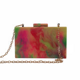Xajzpa - Mixed Color Marble Grain Acrylic Dinner Bag Fashion Dream Ink Painting Handbag Fashion Dress Bag