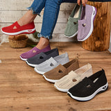 Women's Cut-out Sneakers, Casual Breathable Slip On Walking Shoes, Lightweight Outdoor Flat Shoes