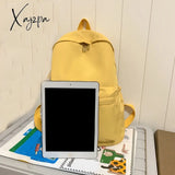 4Pcs/1Pcs Solid Color Backpack Simple Preppy Travel Schoolbag With Lunch Box Bag Crossbody And