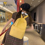 4Pcs/1Pcs Solid Color Backpack Simple Preppy Travel Schoolbag With Lunch Box Bag Crossbody And