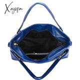 4Pcs/Set Embossed Pu Leather Cosmetic Bag - Zipper Closure Polyester Lining Fixed Shoulder Strap