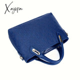 4Pcs/Set Embossed Pu Leather Cosmetic Bag - Zipper Closure Polyester Lining Fixed Shoulder Strap