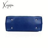 4Pcs/Set Embossed Pu Leather Cosmetic Bag - Zipper Closure Polyester Lining Fixed Shoulder Strap